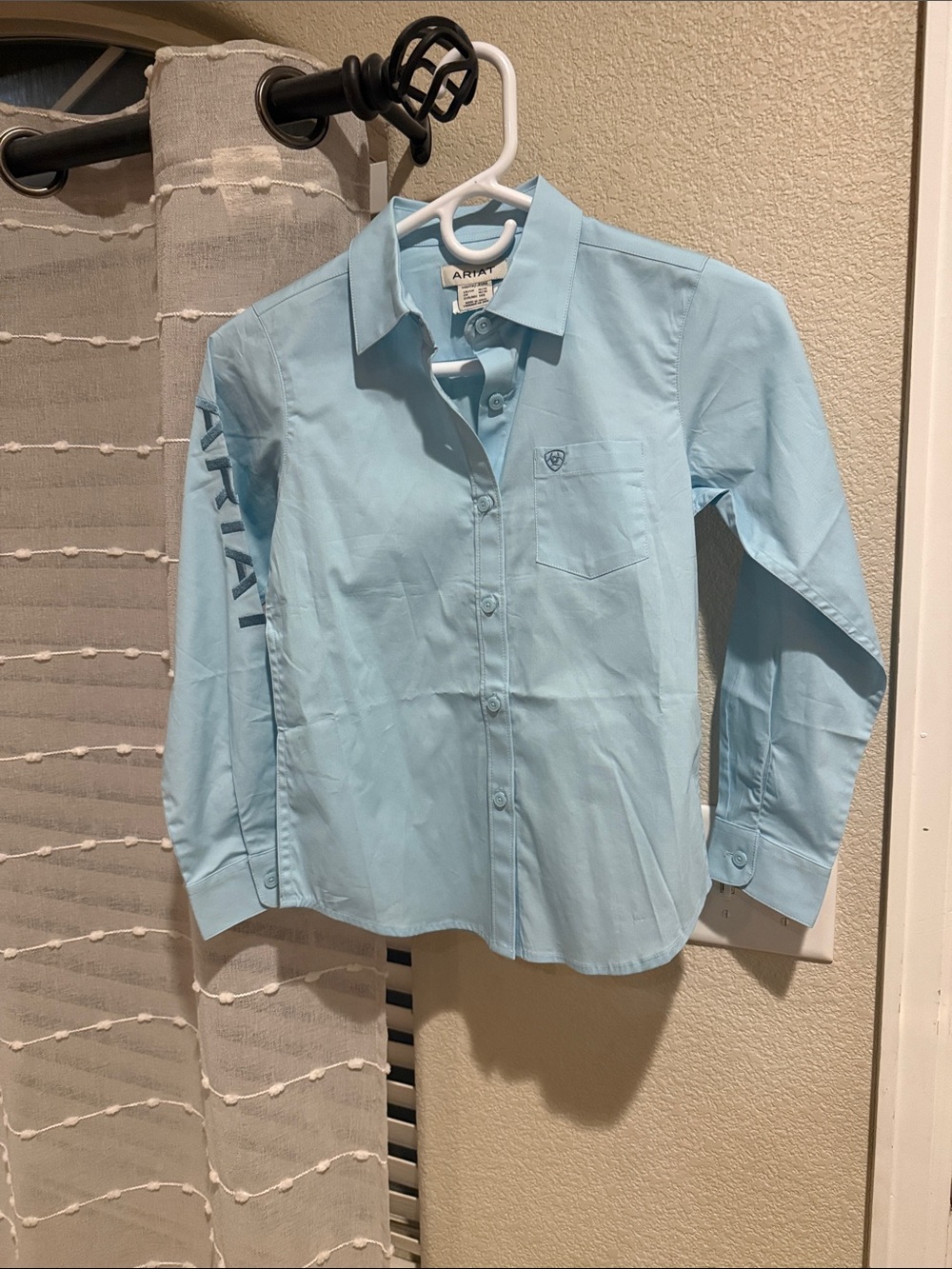 Ariat Girl’s Light Blue Long-Sleeve Button-Up Shirt